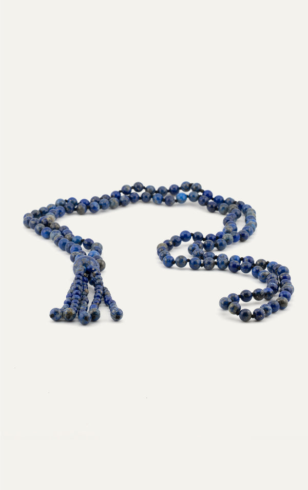 Cobalt Tassel Necklace