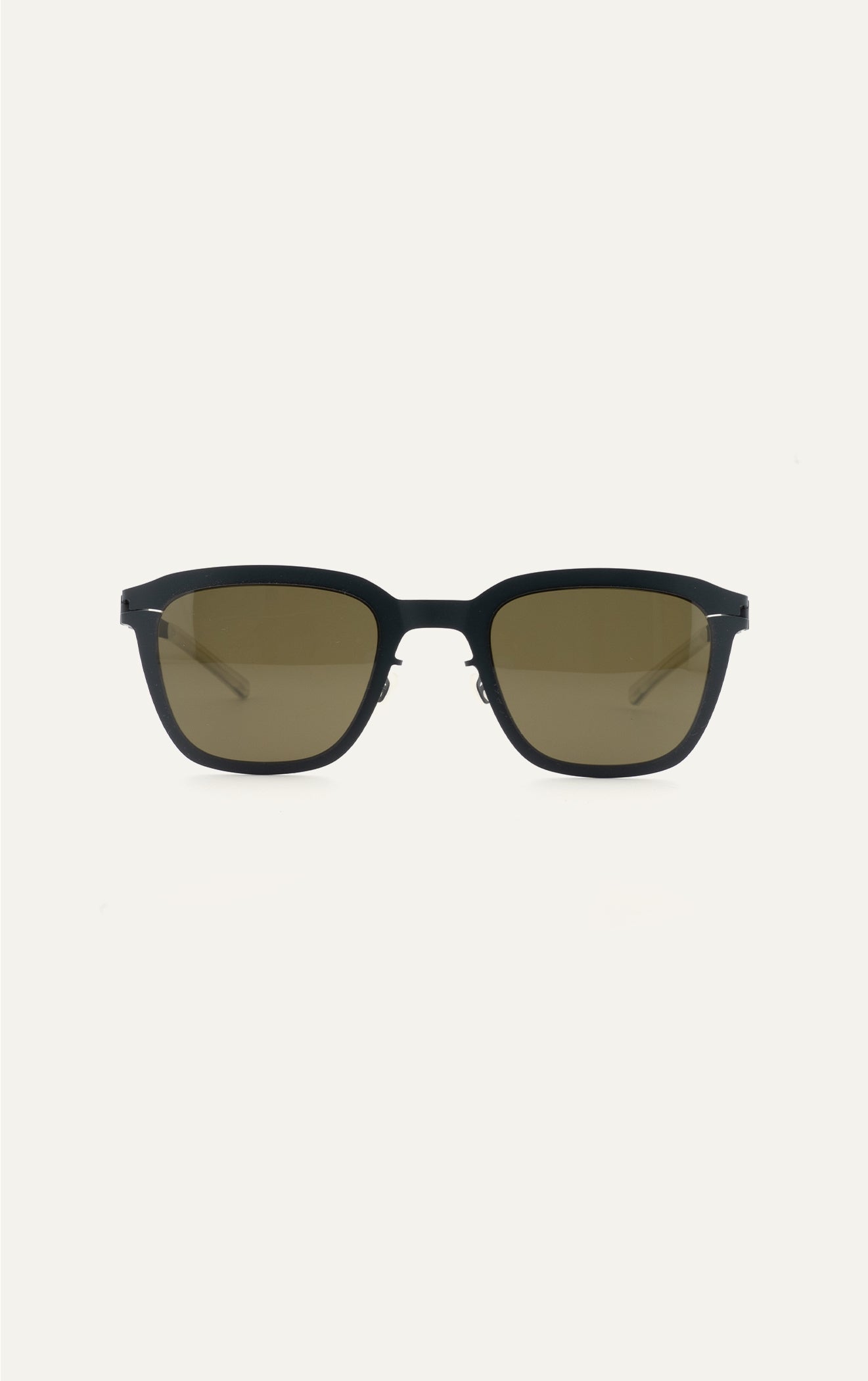 Mykita Avery sunglasses in grey titanium with green lenses
