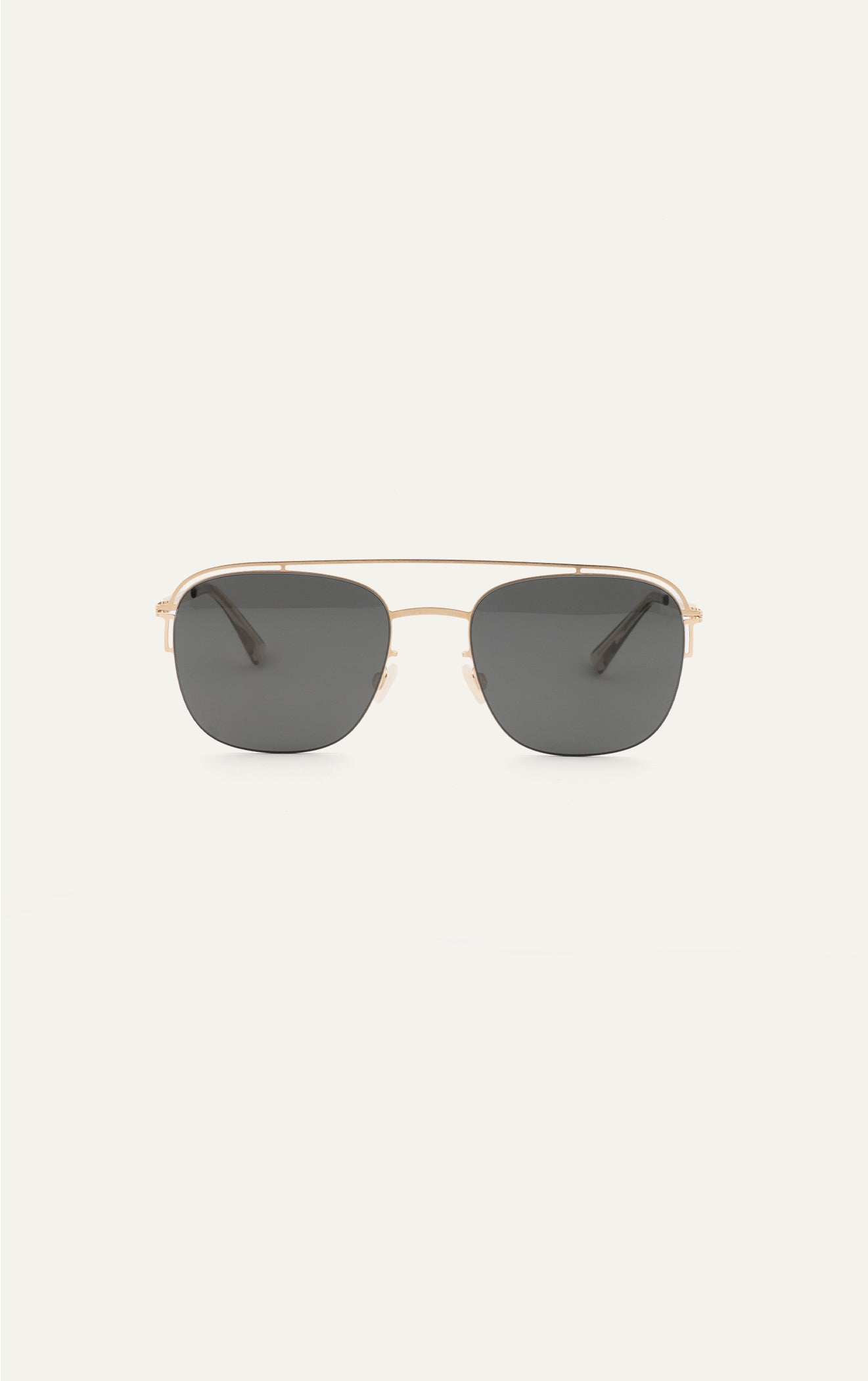 Mykita Nor sunglasses in gold titanium with black lenses
