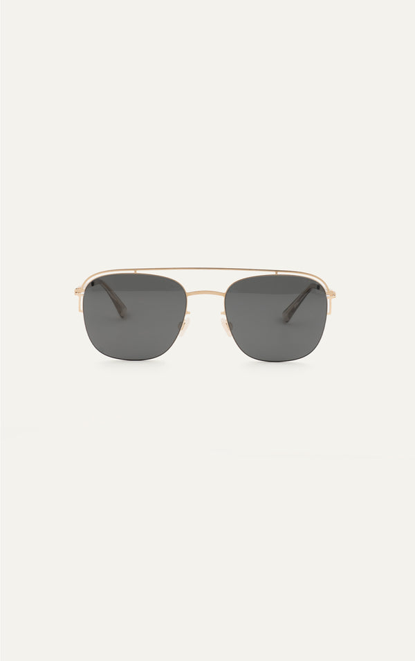 Mykita Nor sunglasses in gold titanium with black lenses
