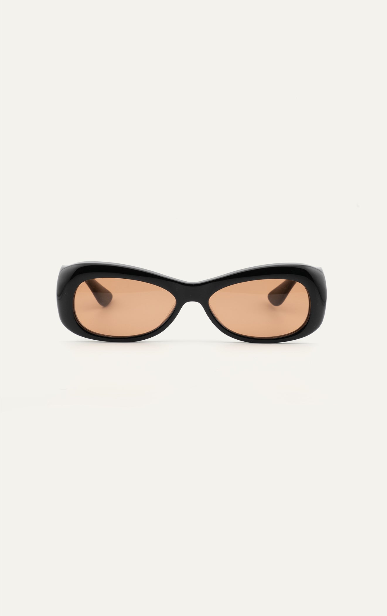 Port Tanger Lydia sunglasses in black acetate with caramel lenses