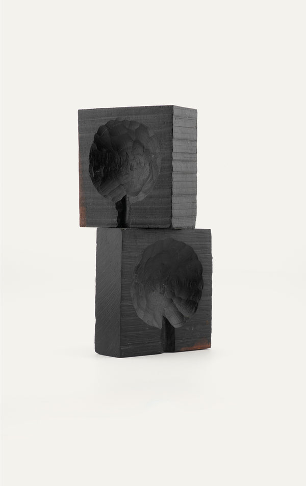 Green River Project carved blackened wood ashtrays