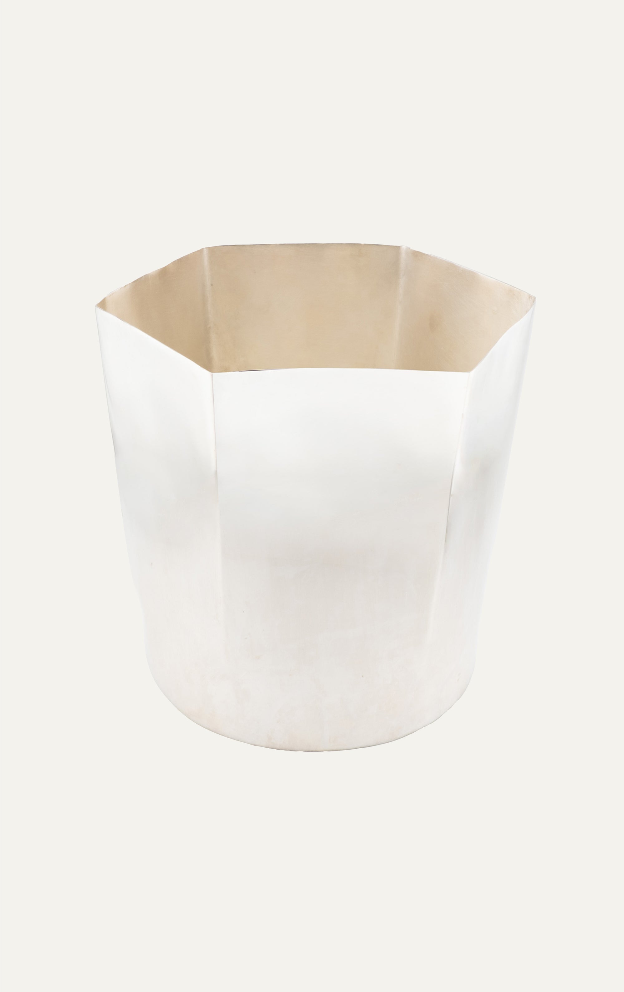 Hexagon Silver-Plated Ice Bucket