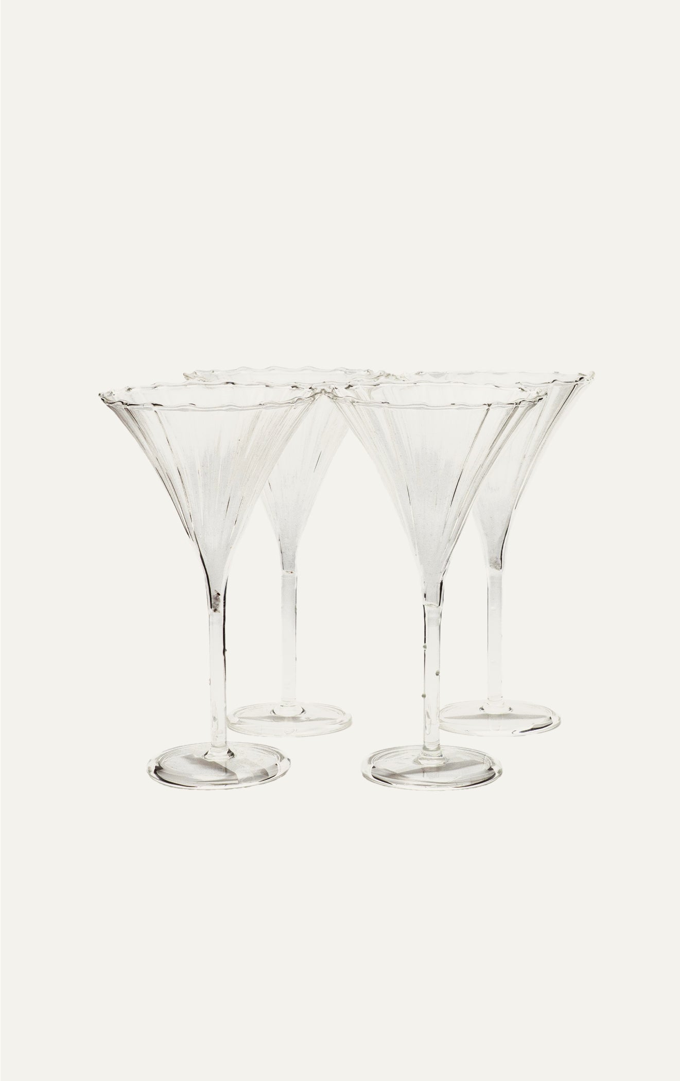 Sophie Lou Jacobsen Cosmo Coupe set of four with ruffled rim