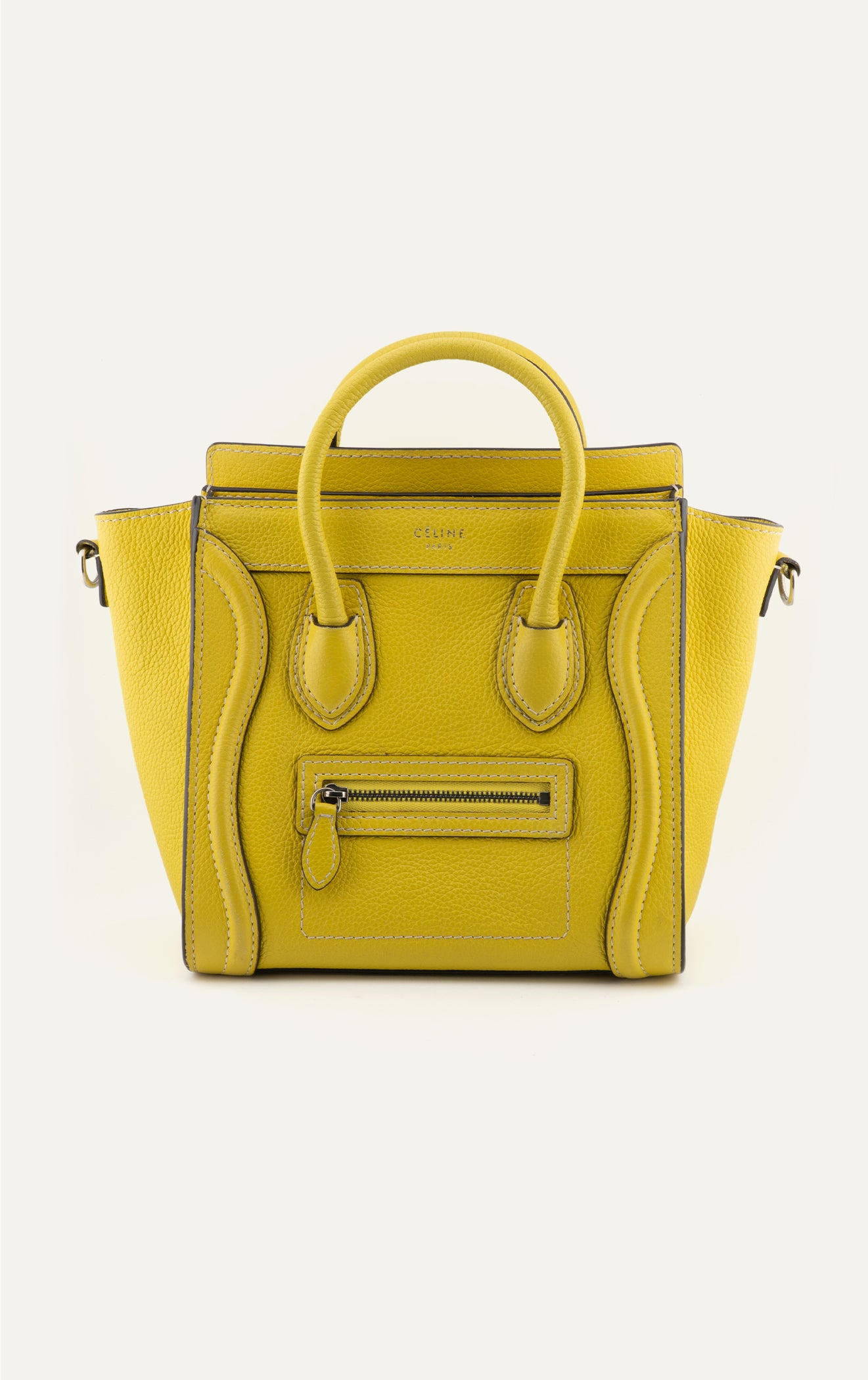 Yellow Celine Nano Luggage