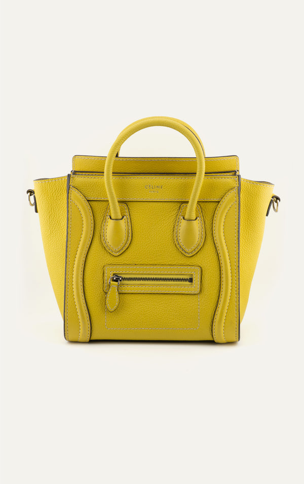 Yellow Celine Nano Luggage