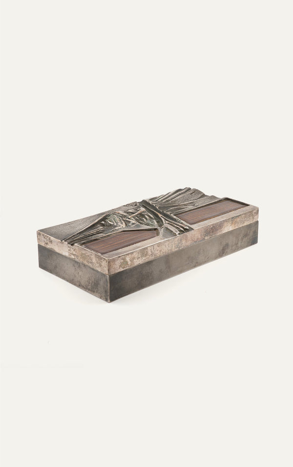 Italian mid century bronze and enamel box from Studio Del Campo