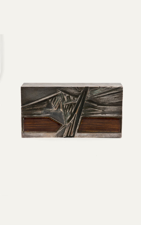 Studio Del Campo bronze and enamel box alternate view