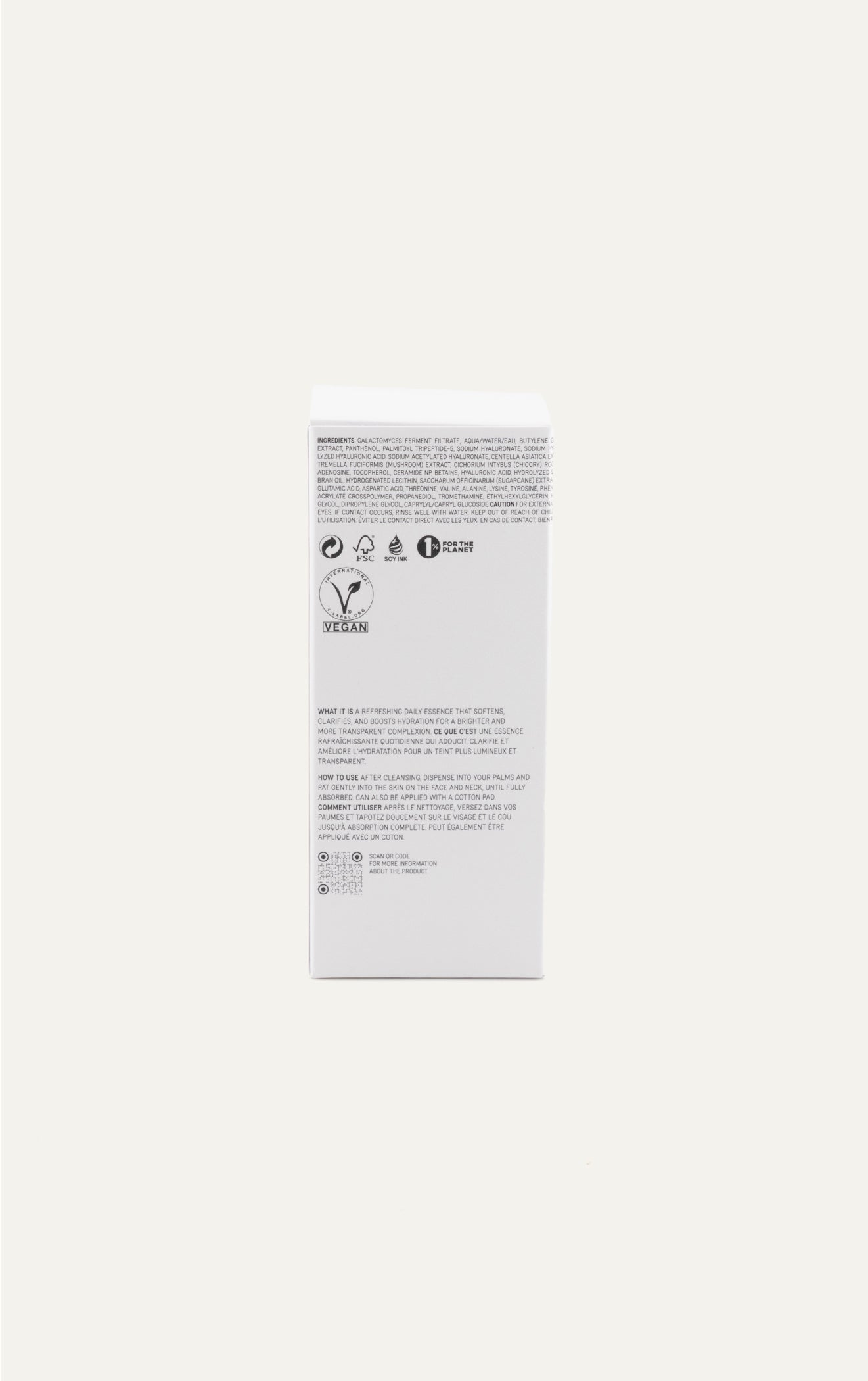 Superegg Pure Transparency Treatment Essence packaging back