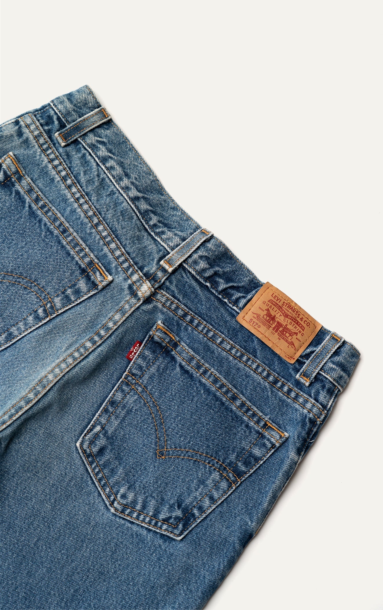 Vintage Levi's 517s patch detail