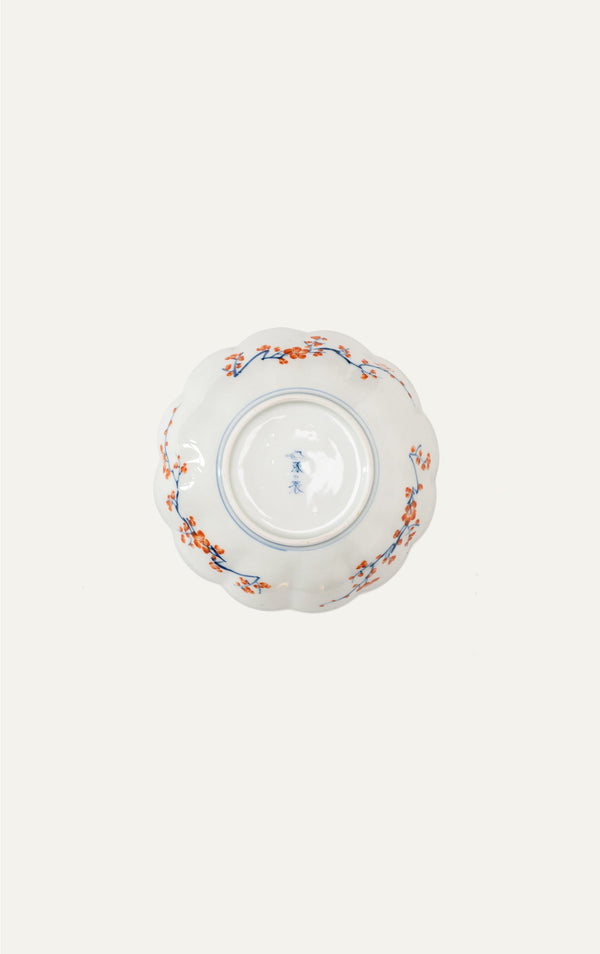 Antique Japanese Imari brocade bowl underside with maker's mark