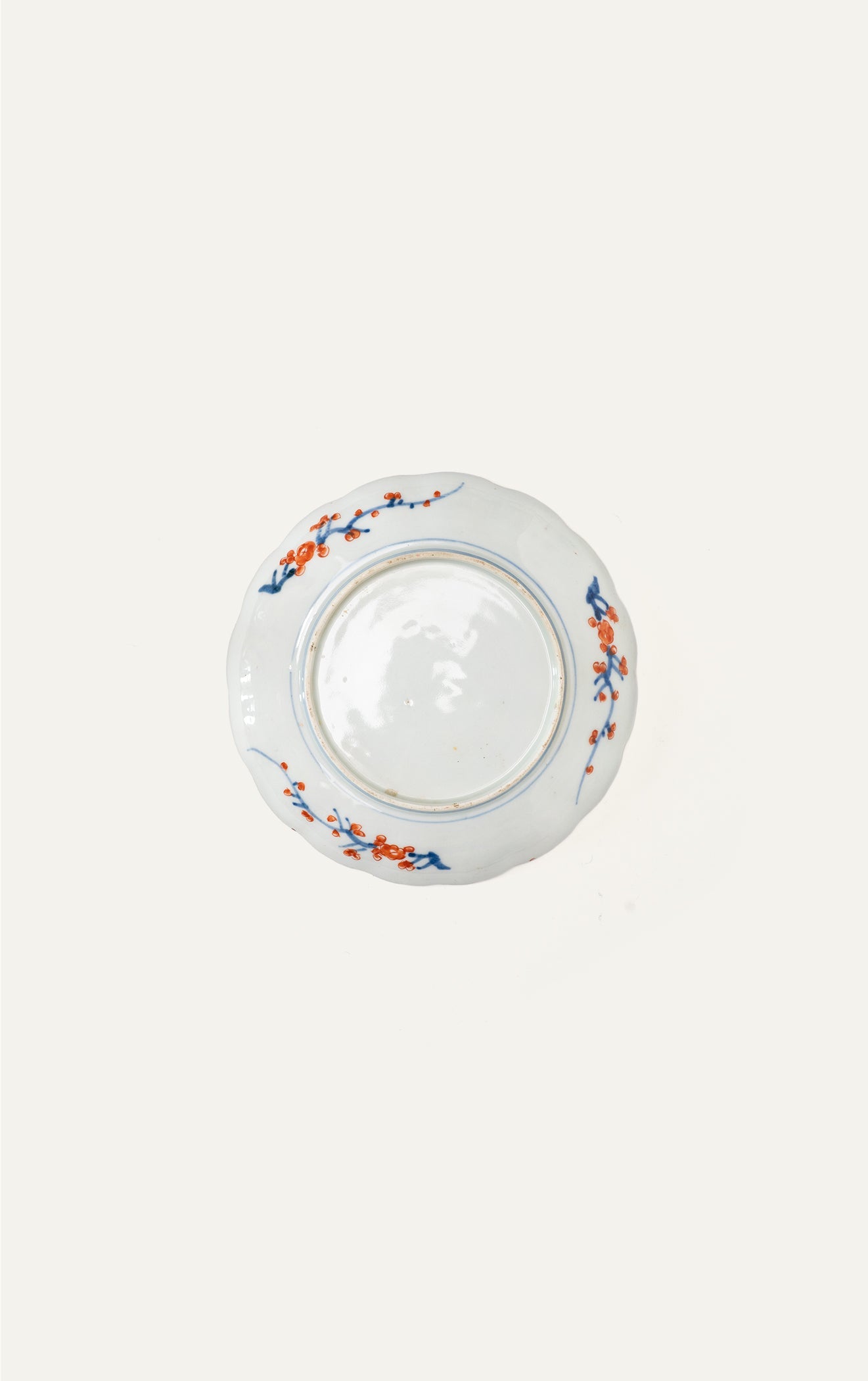 Antique Japanese Imari plate underside