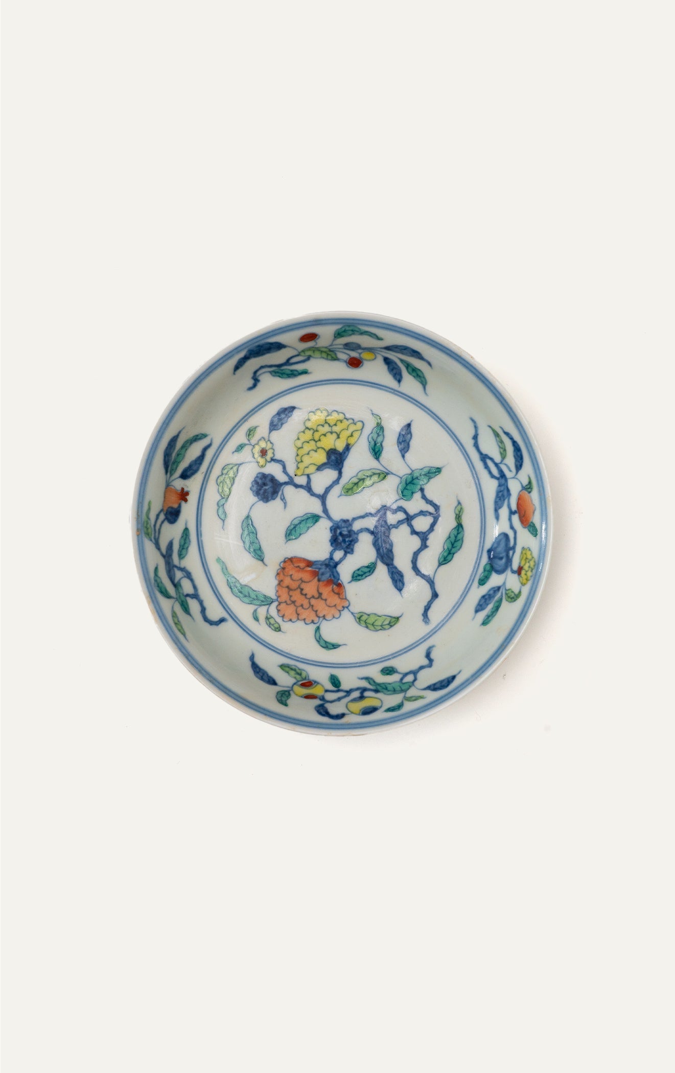 Chinese Chenghua doucai porcelain bowl top view