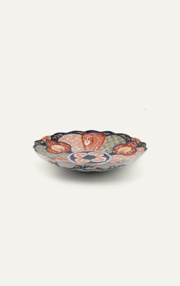 Antique Japanese Imari scalloped plate