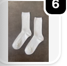 White Crisp Step Socks