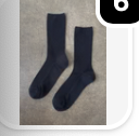 Black Crisp Step Socks