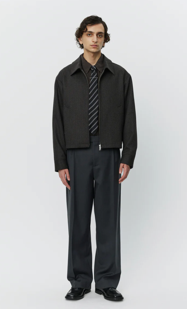 Mail Jacket - Brown Melange Stripe