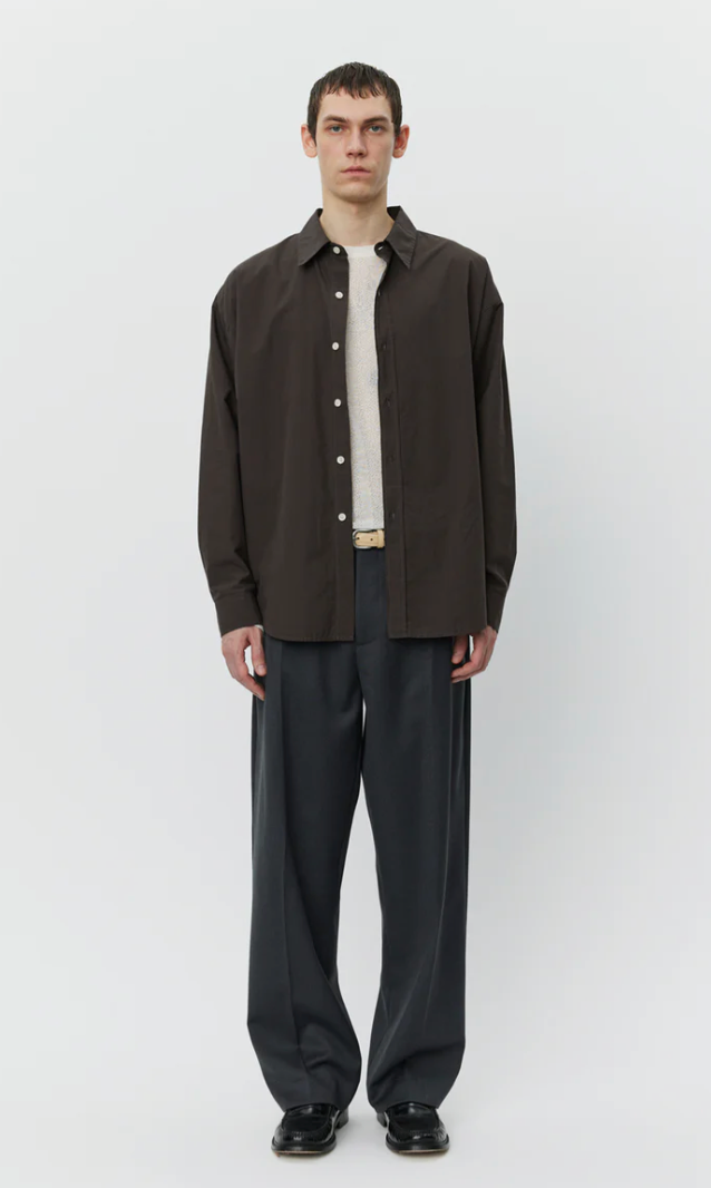 Network Shirt - Brown Micro Structure