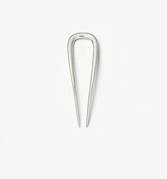 Petite French Hair Pin - Silver