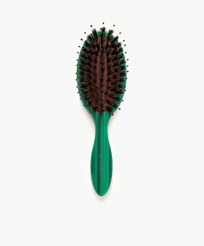 Petite Travel Hair Brush - Malachite