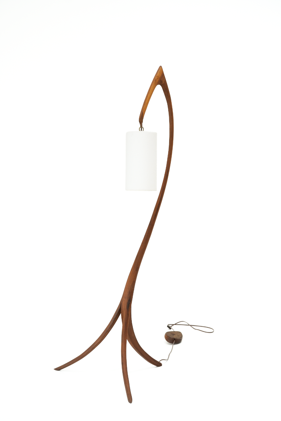 Black Walnut Tripod Floor Lamp