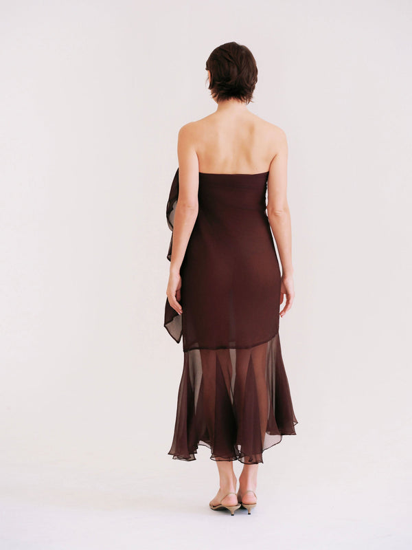 Plum Brown Lada Dress