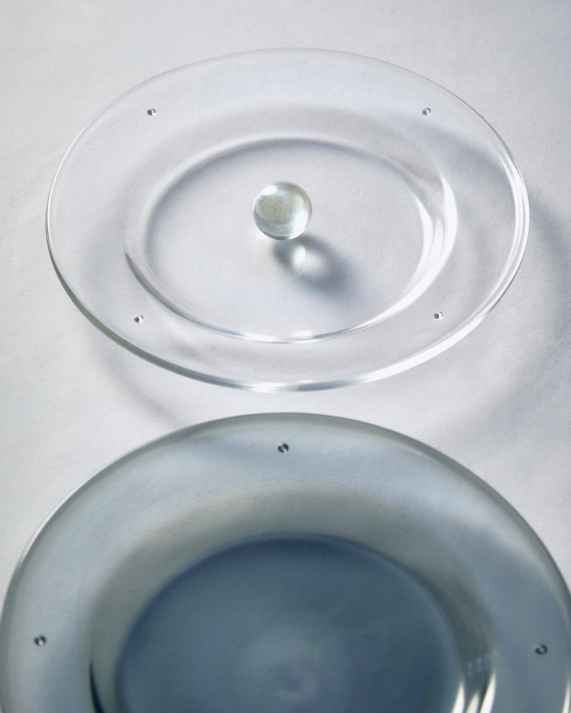 Aperitivo Plates (Set of 3): Clear w/ Clear Swarovski