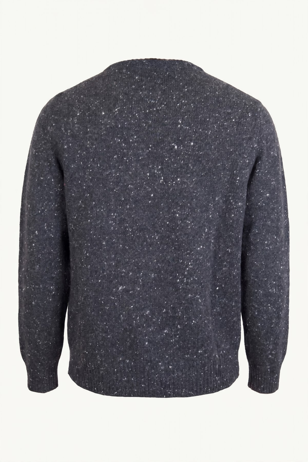 Evan Kinori Black Crewneck Sweater, back