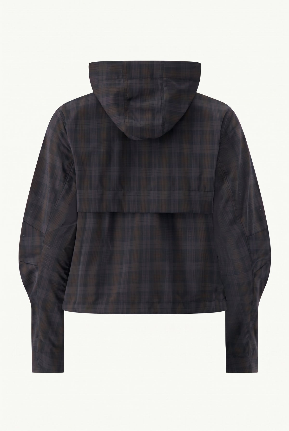 Literary Sport Brown Tartan Adrienne Run Jacket, back