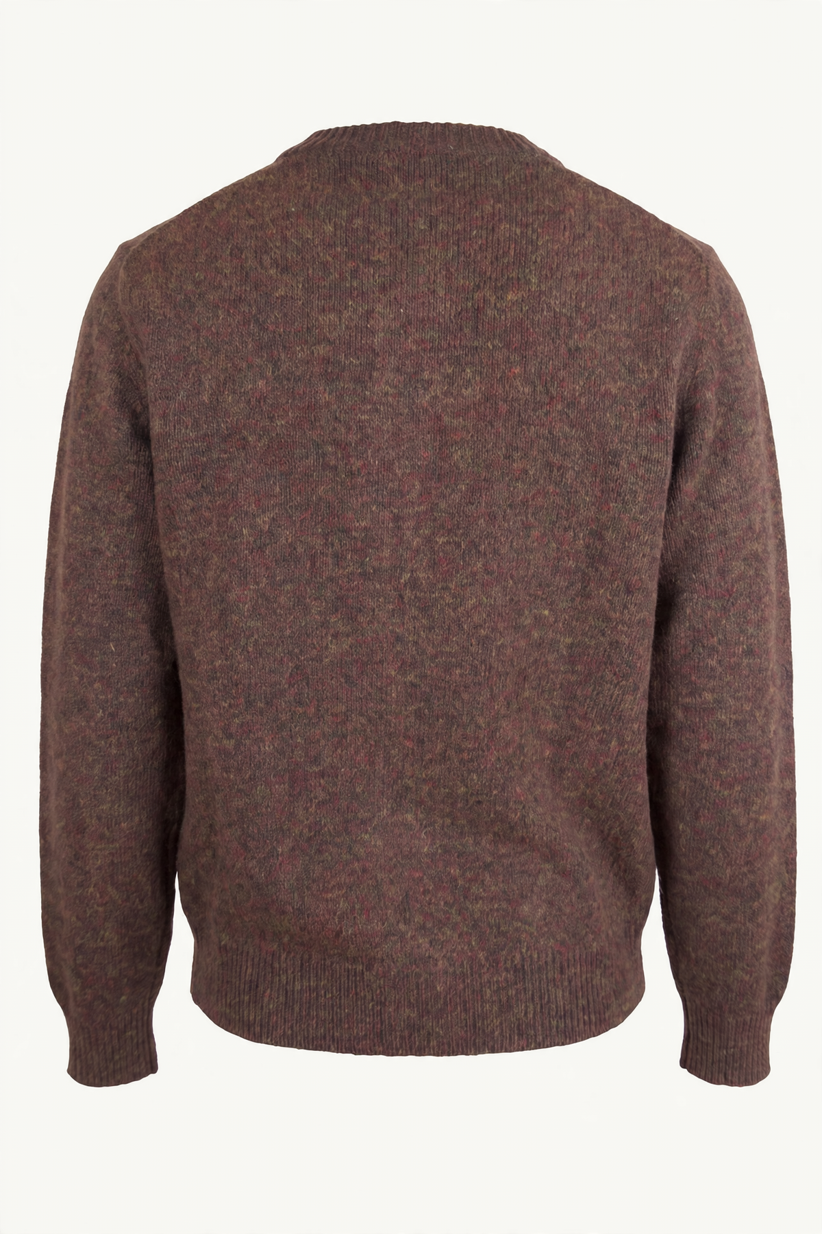 Evan Kinori Dark Olive Crewneck Cardigan, back
