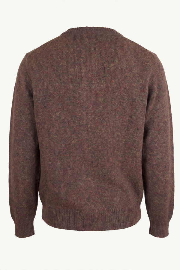 Evan Kinori Dark Olive Crewneck Cardigan, back