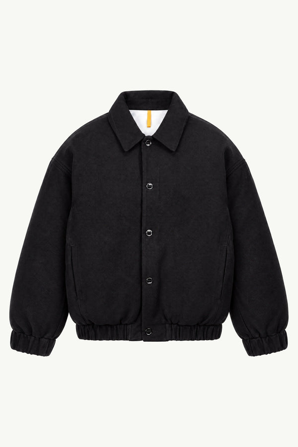 Fluid Back-Satin Down Blouson