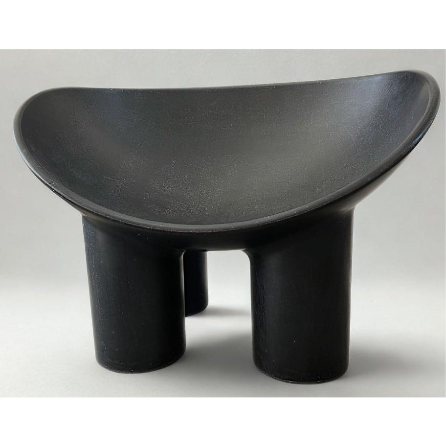Faye Toogood Roly-Poly chair in charcoal fiberglass
