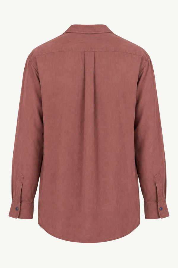Burgundy Stripe Plain Shirt