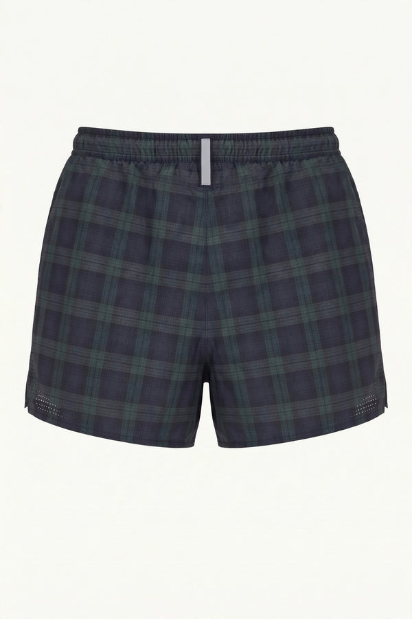 Green/Navy Tartan Dori Split Short back