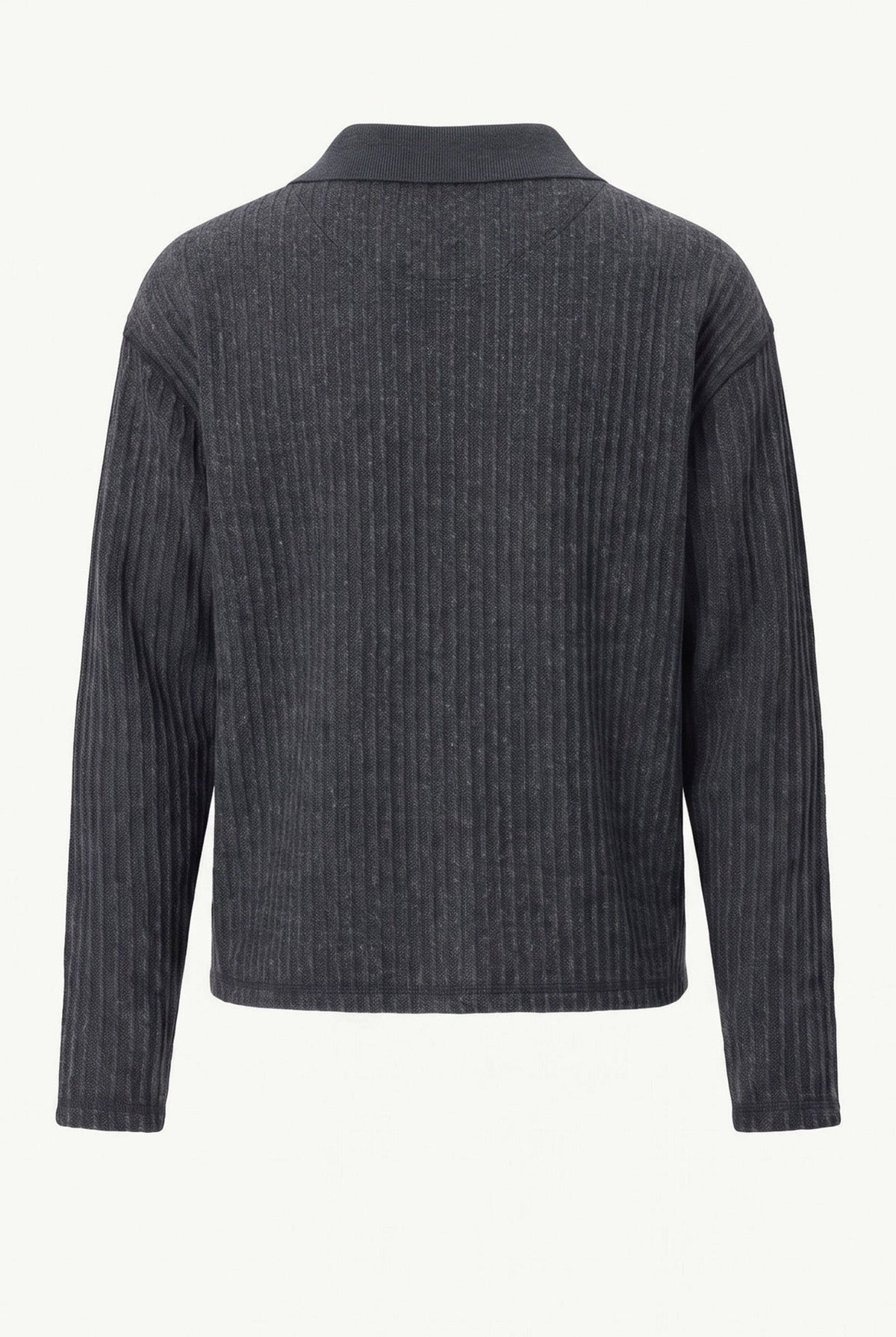 Grey Bouclé Rib Rolodex Polo back