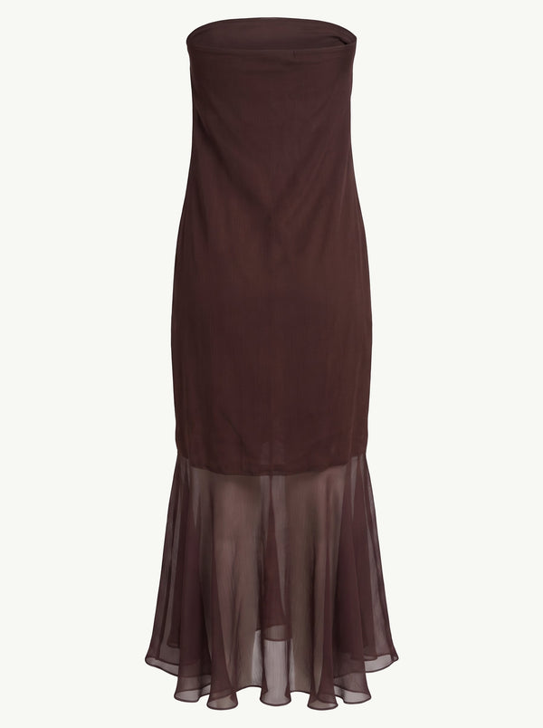 Plum Brown Lada Dress back