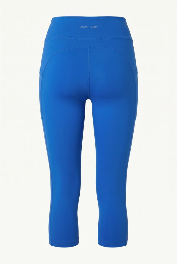 Literary Sport Lapis Lena Capri Run Tights, back