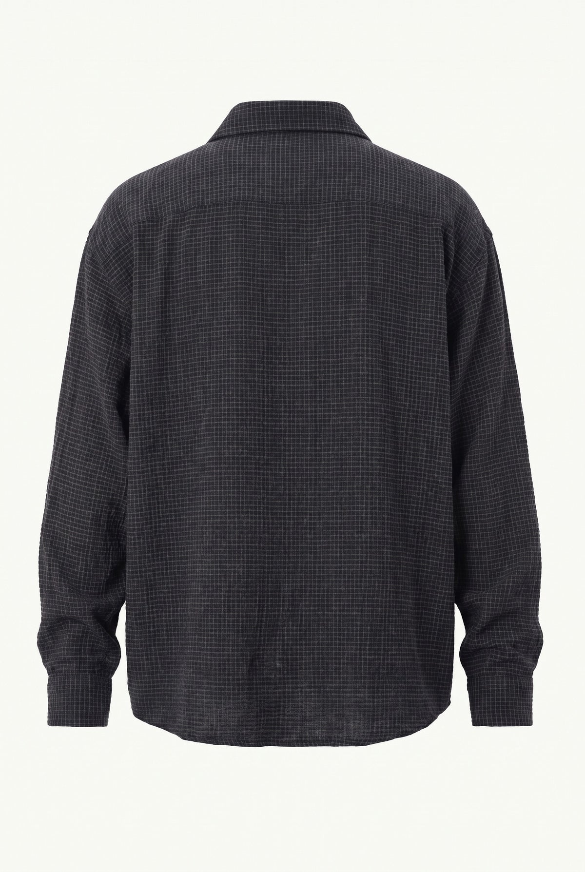 Overdyed Black Check Priority Shirt back
