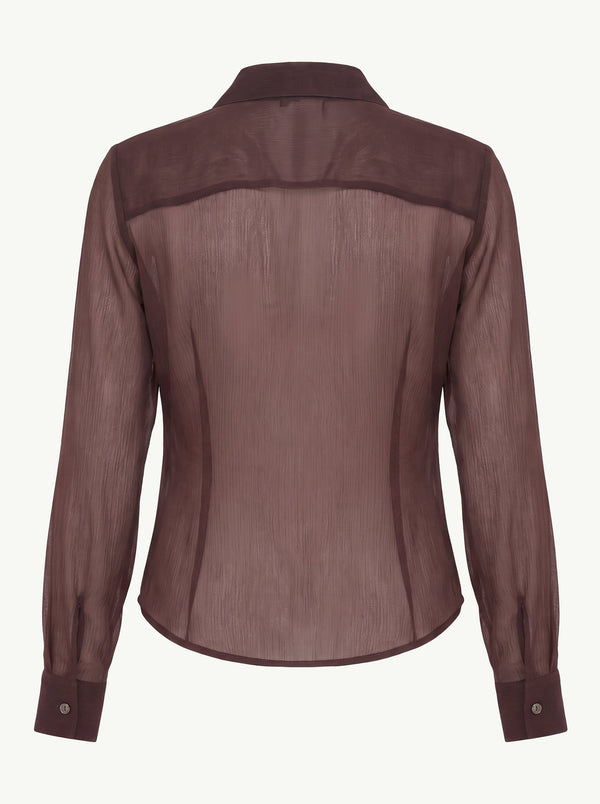 Plum Brown Vanya Shirt back