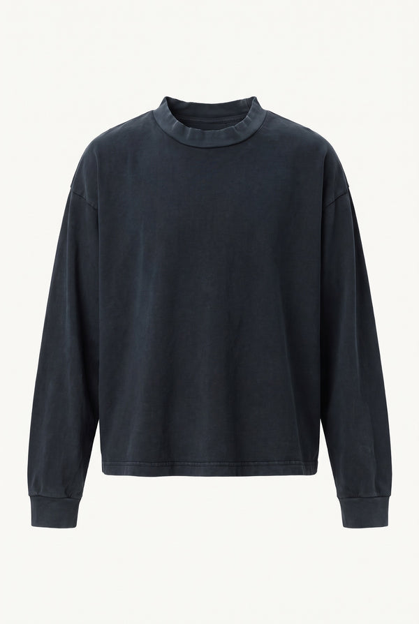 Vintage Black Browsing LS Tee front