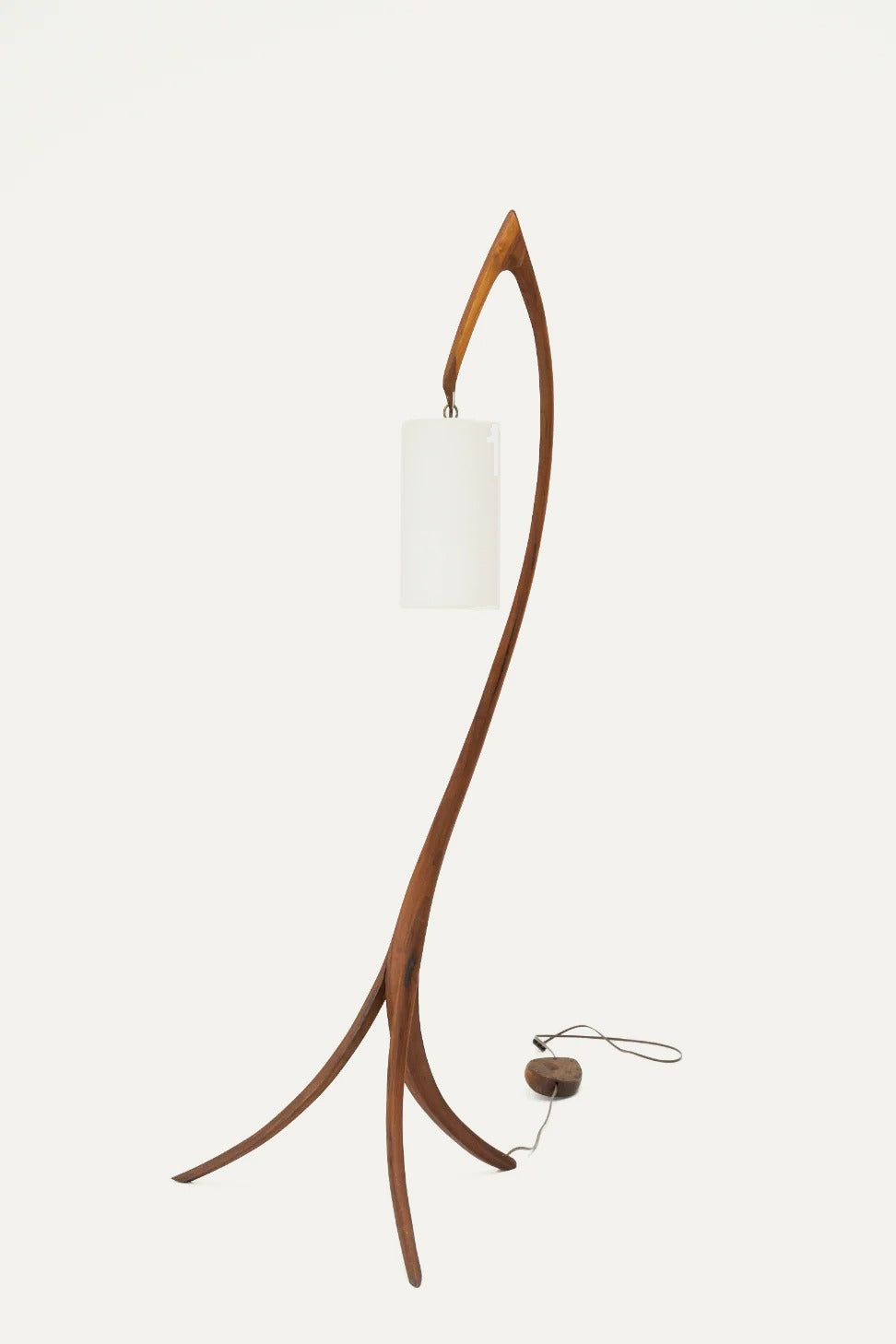 Black Walnut Tripod Floor Lamp