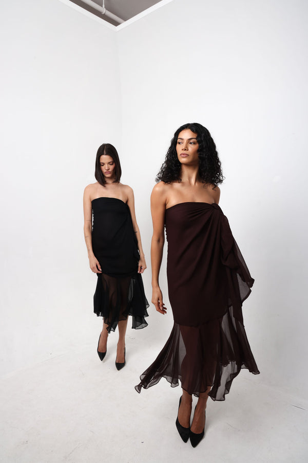 Plum Brown Lada Dress